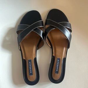 Margaux EUC Leather Slide Sandals